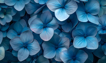 blue hydrangea flowers, Generative AI
