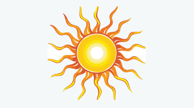 Sun icon image flat vector isolated on white background
