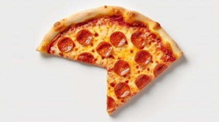 pizza on a white background