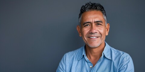 Portrait of a mature Hispanic man - Powered by Adobe