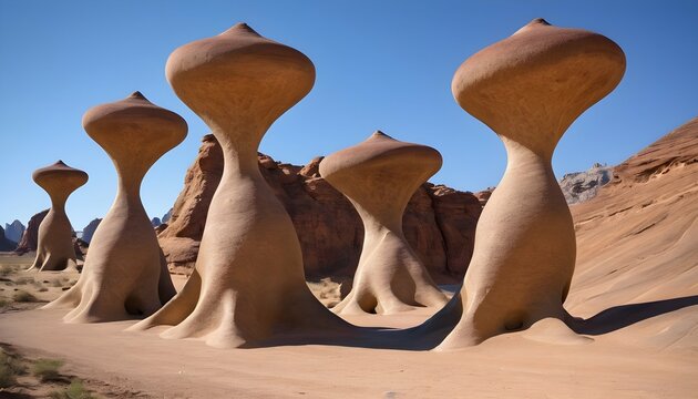 Strange-Rock-Formations-Rise-Up-From-The-Desert-Fl- 2