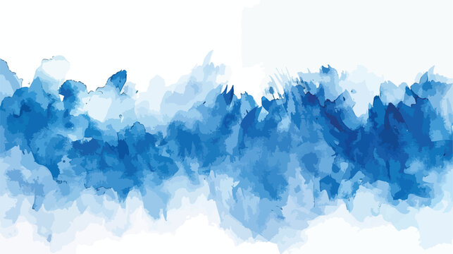 Abstract hand painted watercolor blue background