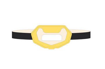 Headlamp isolated on white background. Vector flashlight flat illustration