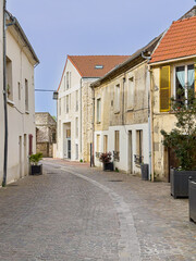 Street view of old village Sucy en Brie in France