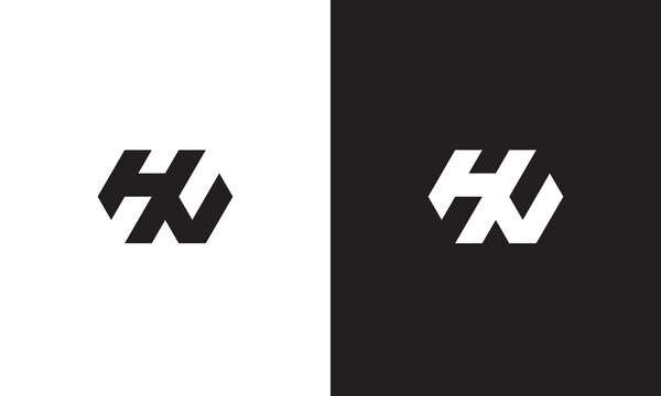 HV logo, monogram unique logo, black and white logo, premium elegant logo, letter HV Vector minimalist	