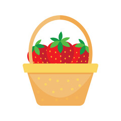 strawberries in a basket