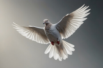A white dove with an isolated background