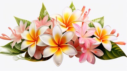Obraz na płótnie Canvas frangipani flower on white background