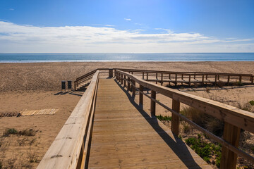 Boardwalk To Sandy Beach In Lagos, Portugal