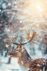 Beautiful Deer with big horns