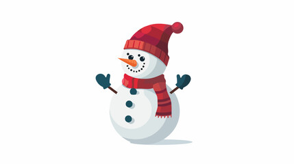 Snowman - Vector flat vector isolated on white background