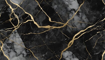 Black and gold marble wall tile texture sample