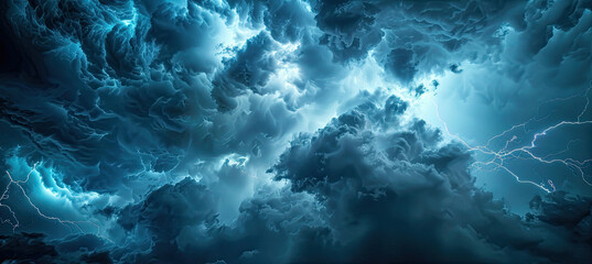 lightning in dark clouds