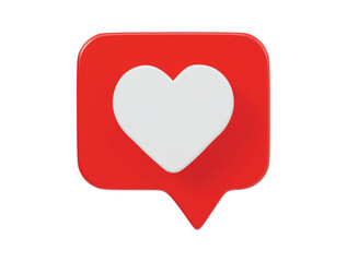 Heart icon 3d render illustration 