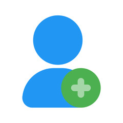 Fototapeta premium add friend flat icon