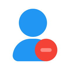 delete user flat icon