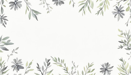 Obraz premium watercolor black leaves pastel background