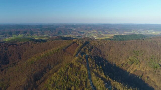Beautiful Mountain Landscape Panorama Bieszczady Aerial View Poland