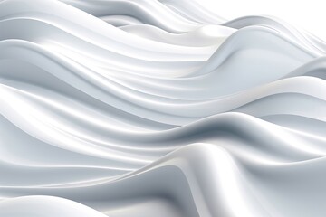 Close up of abstract white paper or fabric flooded in wavy line surface pattern, background and wallpaper. Generative AI.