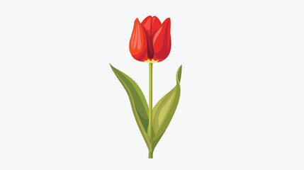 Tulip flower illustration logo vector flat vector isolated