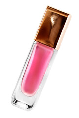 Pink lip gloss isolated