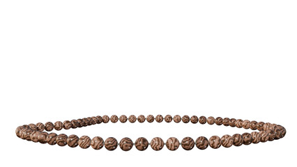 a bracelet with a brown bead on a white background