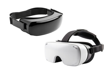 Set of Virtual reality VR glasses technology on white or transparent background. Png file