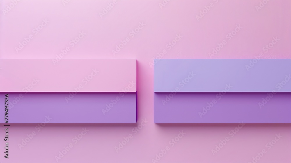 Fototapete craft a minimalist design with two horizontal bars in pink and purple suitable for adding text ai ge