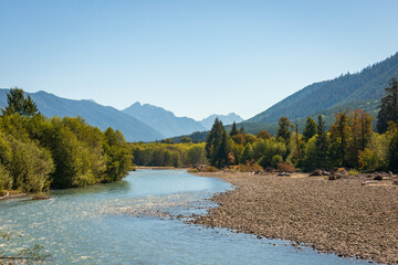 The Elwha River in Olympic National Park, Washington State - obrazy, fototapety, plakaty