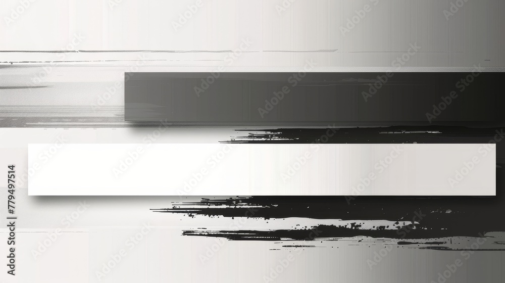 Fototapete create a graphic design featuring two horizontal bars in black and white with empty space for text a