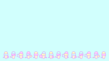 レトロポップアイス⭐︎フレーム壁紙★