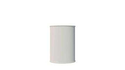 a white cylinder with a white background