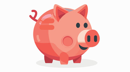 Vector piggy bank icon. Flat Vector illustration flat