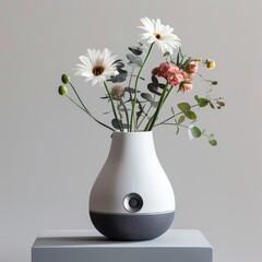 A seemingly traditional vase that doubles as a Bluetooth speaker, playing music while holding flowers. 