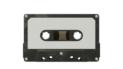 a close up of a cassette on a white background