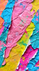Fototapeta na wymiar Colorful torn paper texture