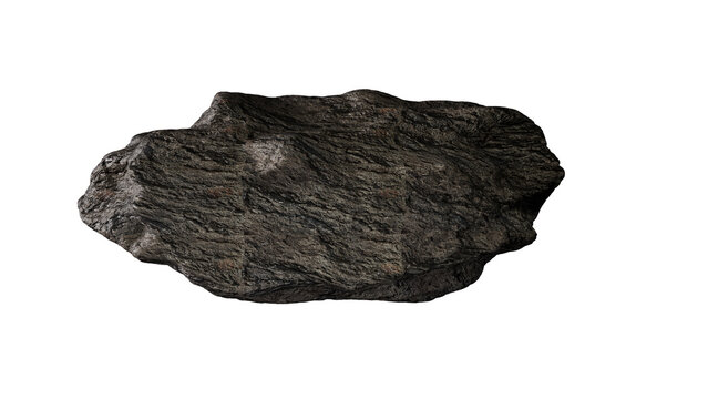a rock is shown in the dark