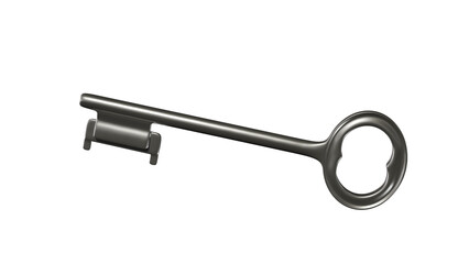 a metal key with a hole in the middle