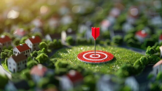 An ideal suburban neighborhood showcasing modern homes for sale, representing a booming real estate market with high demand for residential property.