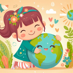 happy earth day concept. 