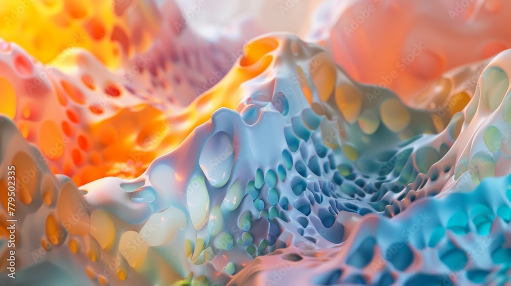 Poster experimenting with generative art and procedural generation ai generated illustration