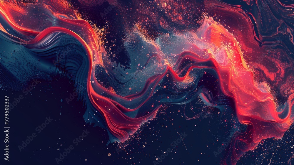 Poster experimenting with generative art and procedural generation ai generated illustration