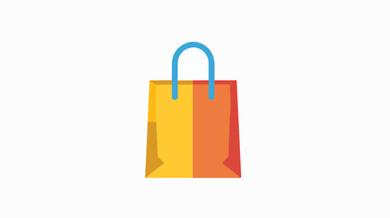 Shopping bag icon Flat vector isolated on white background