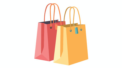 Shopping bag vector icon Flat vector isolated on white