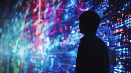 Obraz premium Harnessing the power of data in artistic expression AI generated illustration