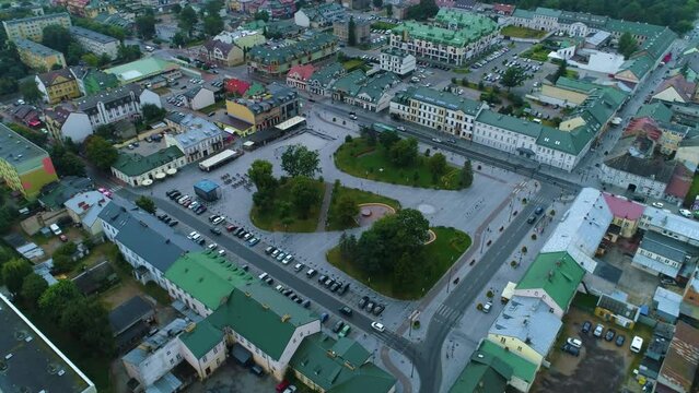 Maria Konopnicka Square Downtown Suwalki Centrum Plac Aerial View Poland