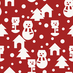 Fototapeta na wymiar Christmas Holiday seamless pattern design