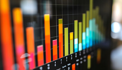 Consider the bar chart emoji symbolizing data analysis and statistical representation in various  Generative AI - obrazy, fototapety, plakaty