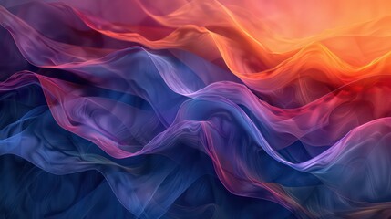 Fototapeta premium 3D Wave colorful abstract background.