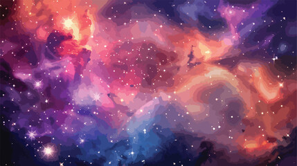 Stars dust and gas nebula in a far galaxy. Elements - obrazy, fototapety, plakaty